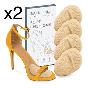 4 pairs NEW Walkize Ball of Foot Cushions Shoe Inserts Metatarsal Pads for Heels